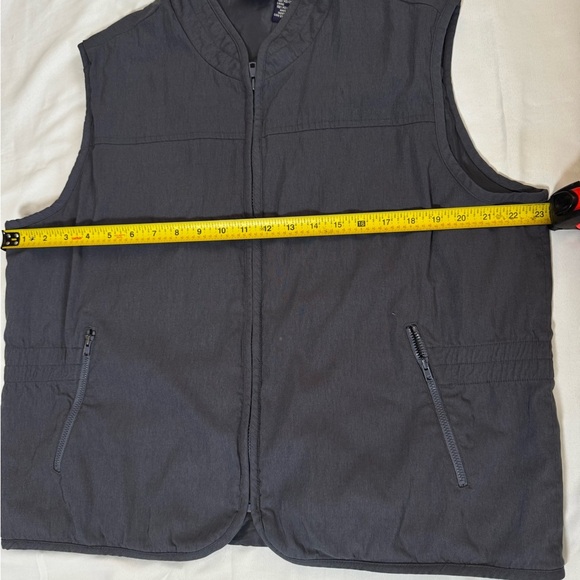 Hillard & Hanson Gray Quilted Vest with Stand-Up Collar - Picture 5 of 11